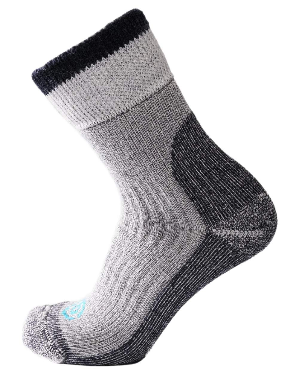 Grey coloured Betacraft Merino Work Calf Socks on white background 