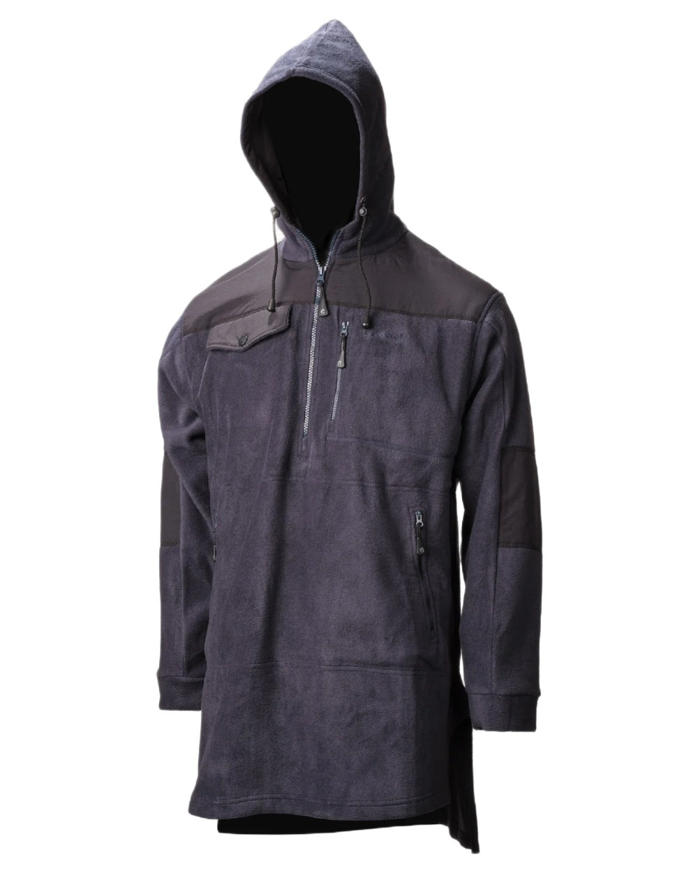 Navy coloured Betacraft Quest ECO Fleece Bush Shirt on white background 