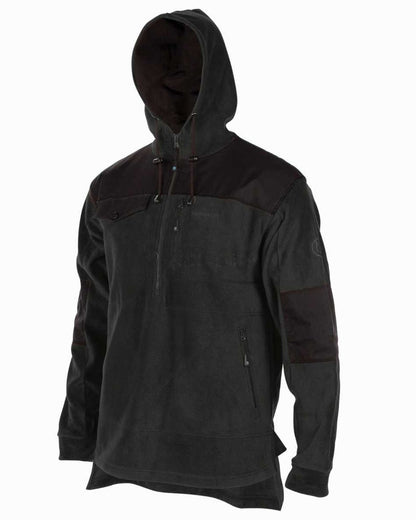 Black Asphalt coloured Betacraft Quest Fleece Bush Shirt on white background 