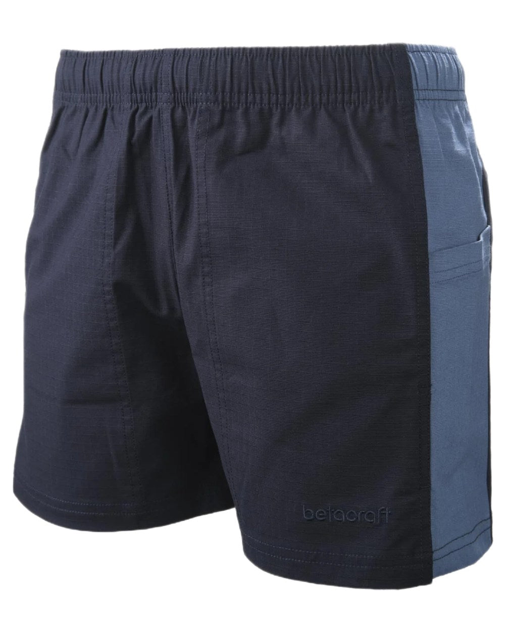 Dark Navy Cool Blue coloured Betacraft Station Shorts 3 on white background 