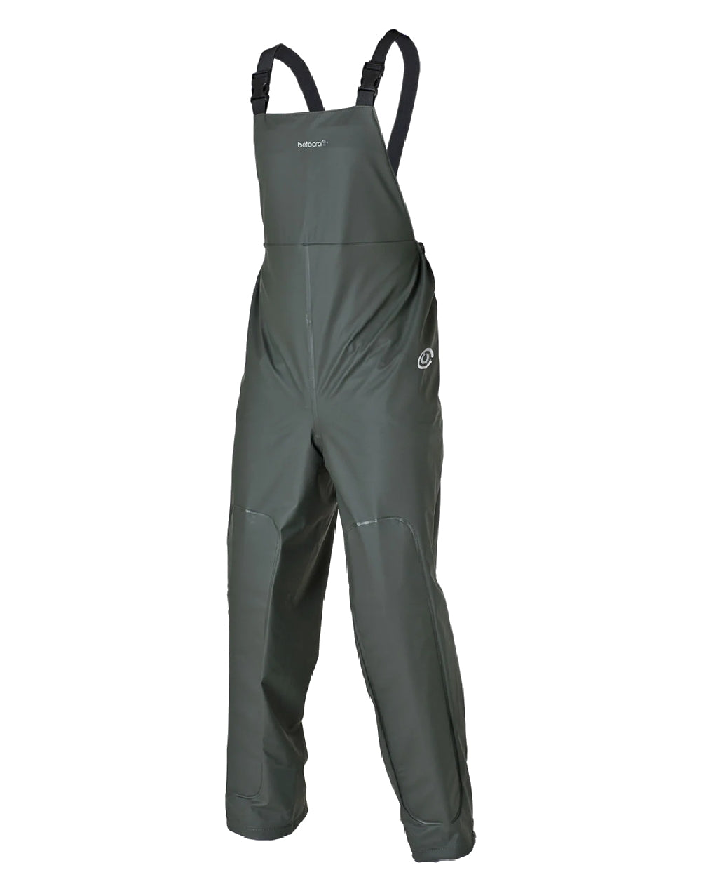 Green coloured Betacraft Technidairy Bib Overtrousers on white background 