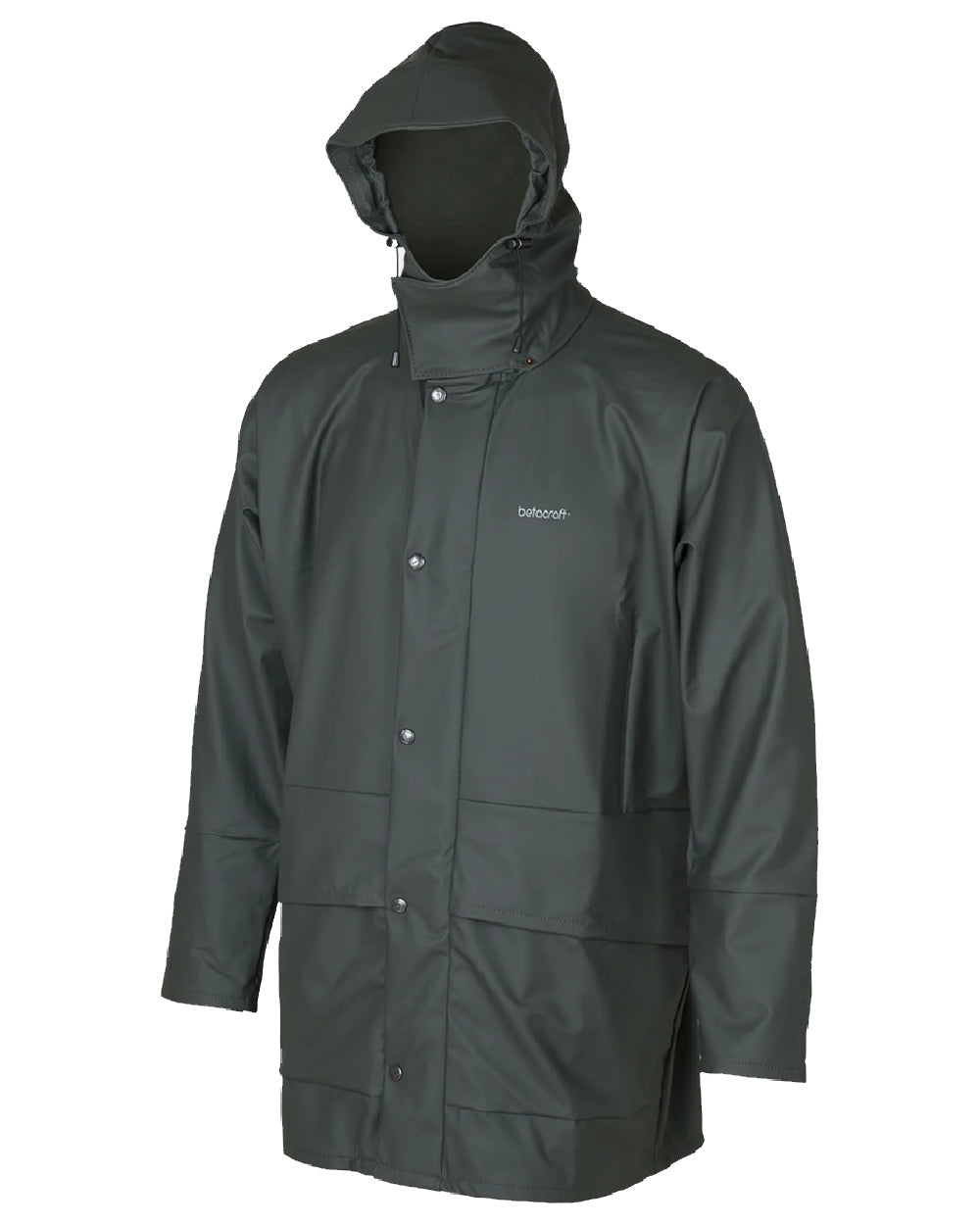 Green coloured Betacraft Technidairy Parka on white background 