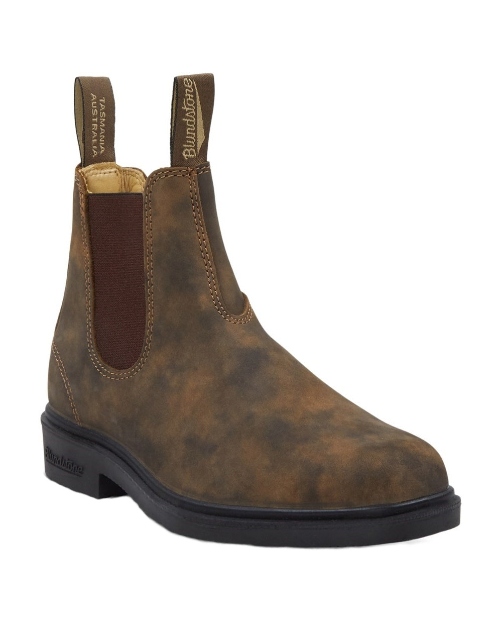 Rustic Brown coloured Blundstone 1306 Rustic Brown Chelsea Boots on white background 