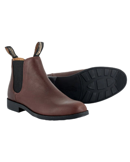 Chestnut Brown coloured Blundstone 1900 Chestnut Brown Dress Boots on white background 