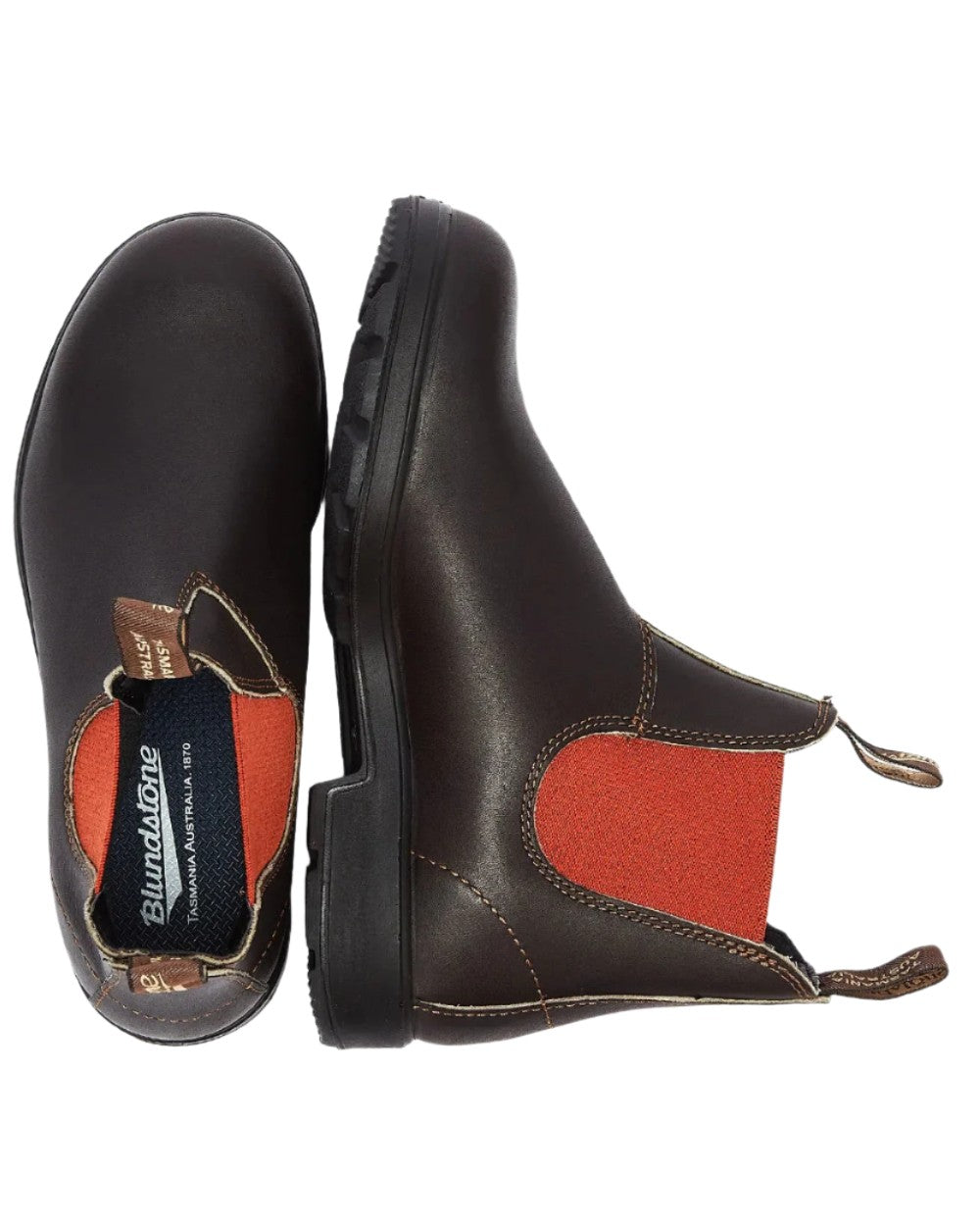 Brown Terracotta coloured Blundstone 1918 Brown Terracotta Chelsea Boots on white background 