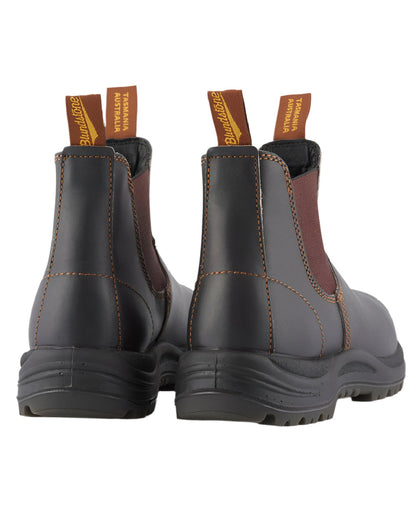 Brown coloured Blundstone 192 Safety Boots on white background 