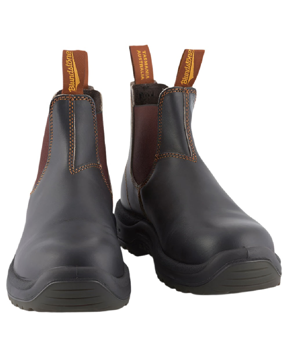 Brown coloured Blundstone 192 Safety Boots on white background 