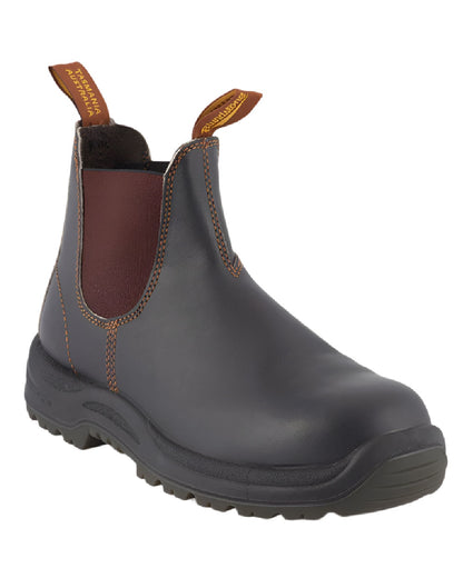 Brown coloured Blundstone 192 Safety Boots on white background 