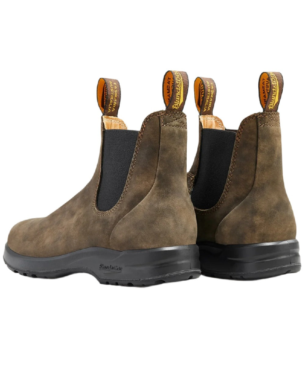 Rustic Brown Coloured Blundstone 2056 Rustic Brown Chelsea Boots on   white background 