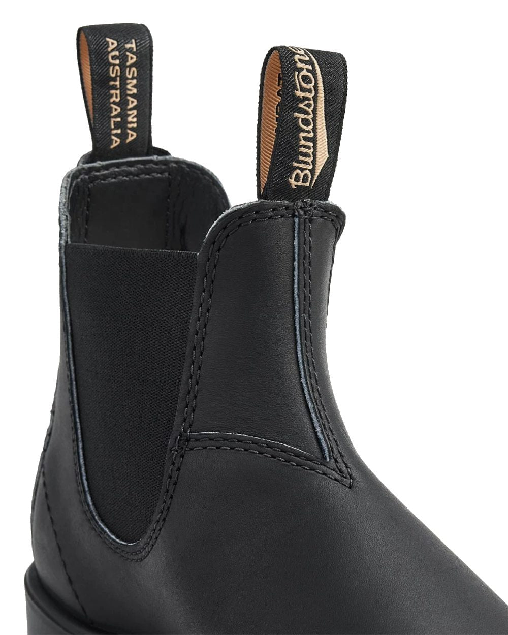 Black coloured Blundstone 510 Original Voltan Black Leather Boots on white background 