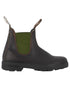 Stout Brown olive coloured Blundstone 519 Stout Brown Chelsea Boots on white background 