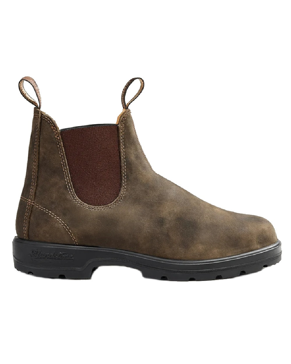 Rustic Brown coloured Blundstone Classic 585 Chelsea Boots on white background 