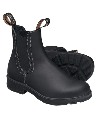 Black Coloured Blundstone Womens 1448 Black Chelsea Boots on white background 