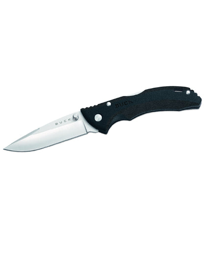 Black coloured Buck 284 Bantam BBW Knife on white background 