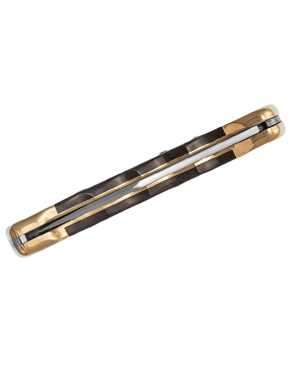 Buck Folding Hunter Knife Finger Grooved on white background