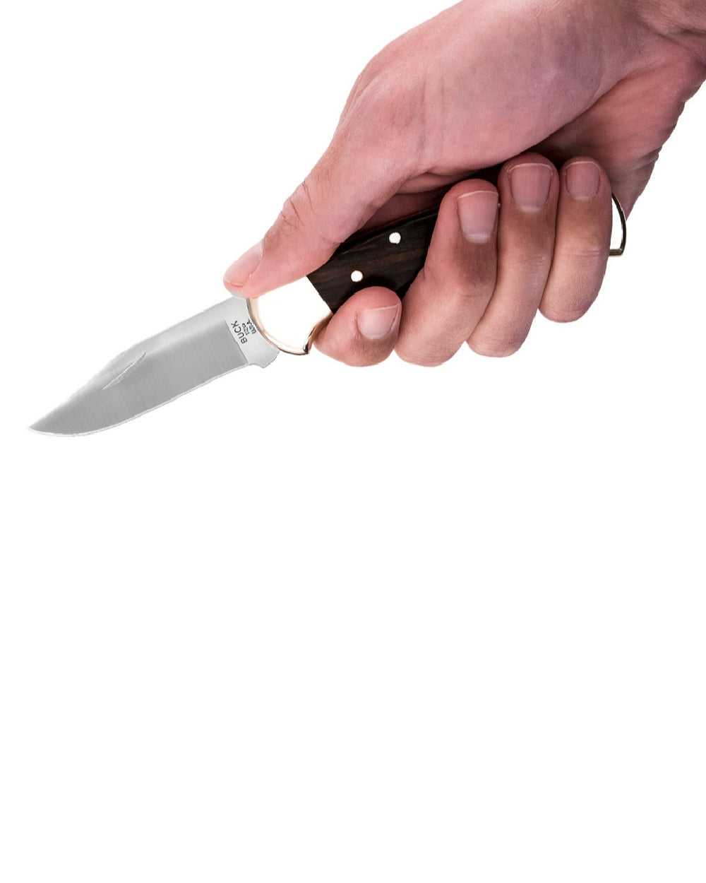 Buck Ranger Finger Groove Knife on white background