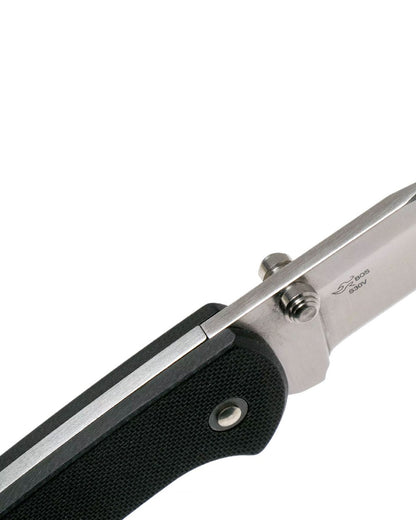 Black coloured Buck Ranger Pro Slim Knife on white background 