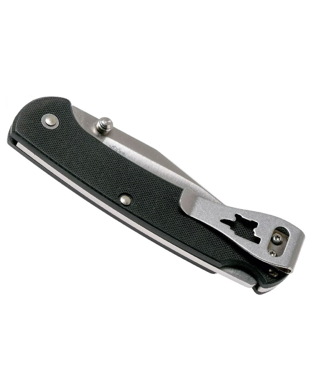 Black coloured Buck Ranger Pro Slim Knife on white background 