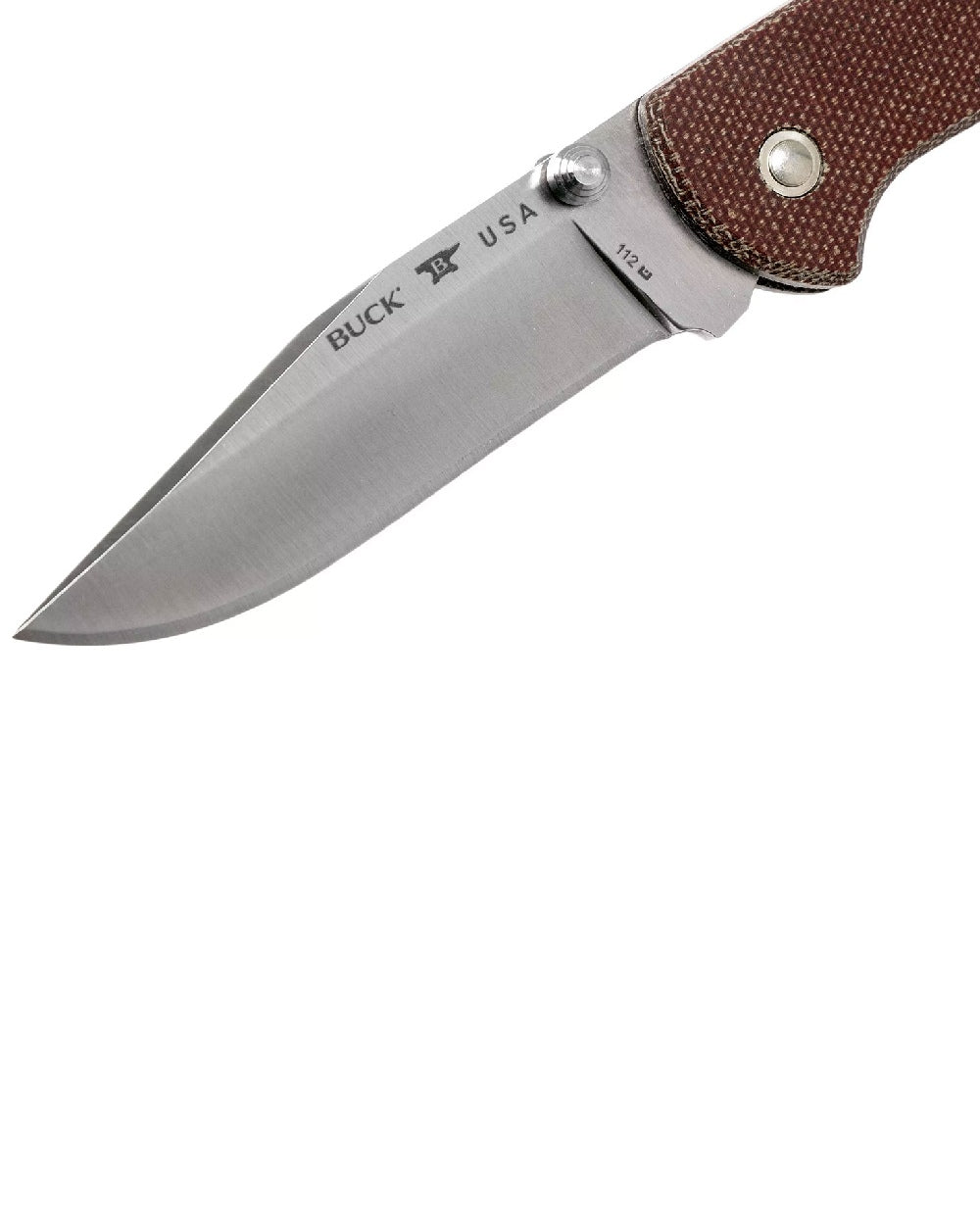 Brown coloured Buck Ranger Pro Slim Knife on white background 