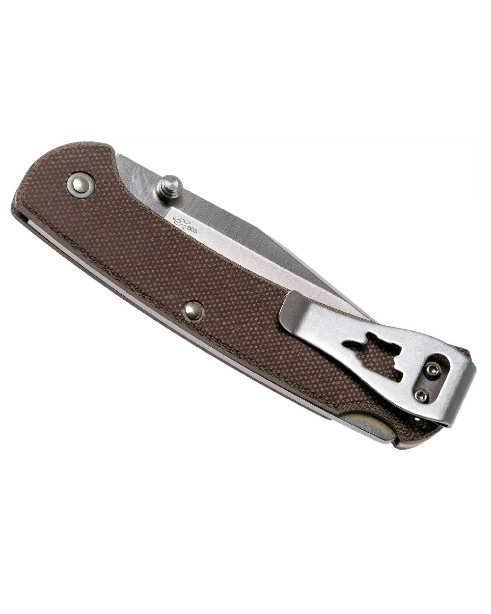 Brown coloured Buck Ranger Pro Slim Knife on white background 