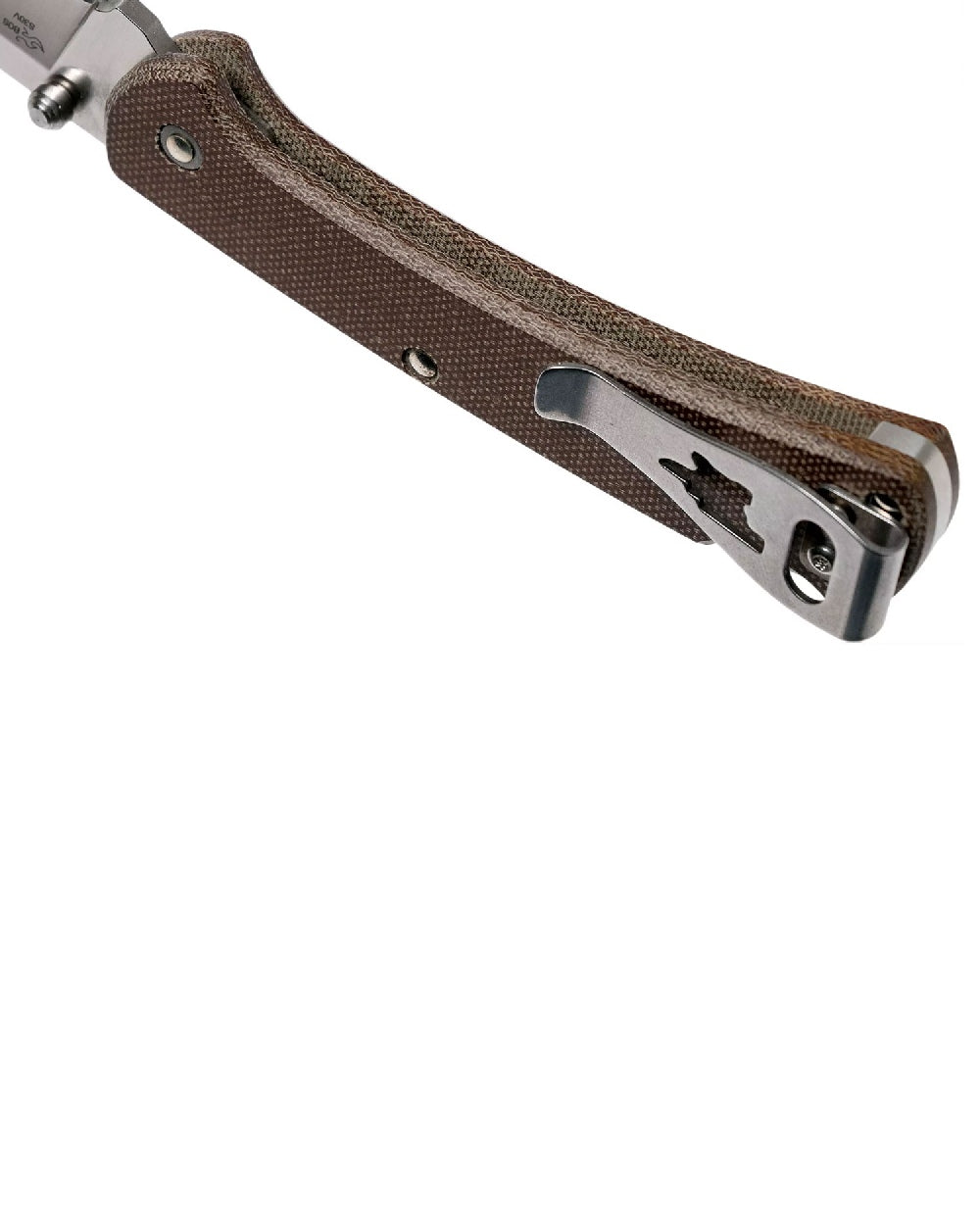 Brown coloured Buck Ranger Pro Slim Knife on white background 