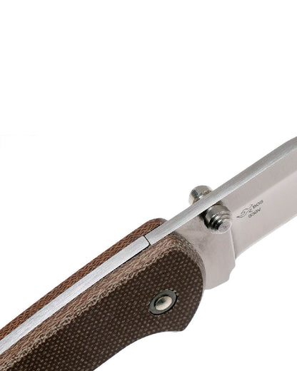 Brown coloured Buck Ranger Pro Slim Knife on white background 