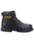 Black coloured Caterpillar Holton SB Leather Safety Boot on white background 