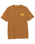 Bronze Coloured Caterpillar Mens Graphic Tee on white background
