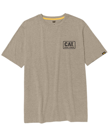 Hummus Coloured Caterpillar Mens Graphic Tee on white background
