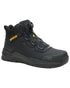 Black Coloured Caterpillar Mens Inductor Tech Mid Safety Boots on white background 