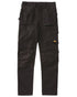 Black Coloured Caterpillar Mens Tech Pro Holster Pocket Trousers on white background 