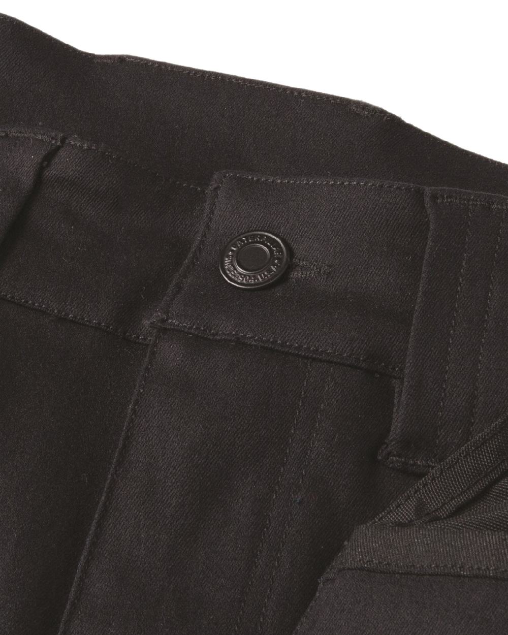 Black Coloured Caterpillar Mens Tech Pro Holster Pocket Trousers on white background 
