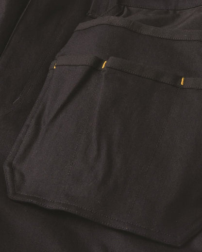 Black Coloured Caterpillar Mens Tech Pro Holster Pocket Trousers on white background 