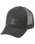 Black Coloured Caterpillar Raised Logo Cap on white background 