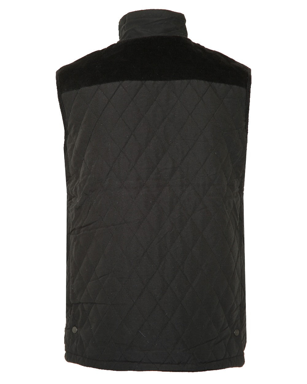 Black coloured Champion Arundel Diamond Quilted Bodywarmer on white background 