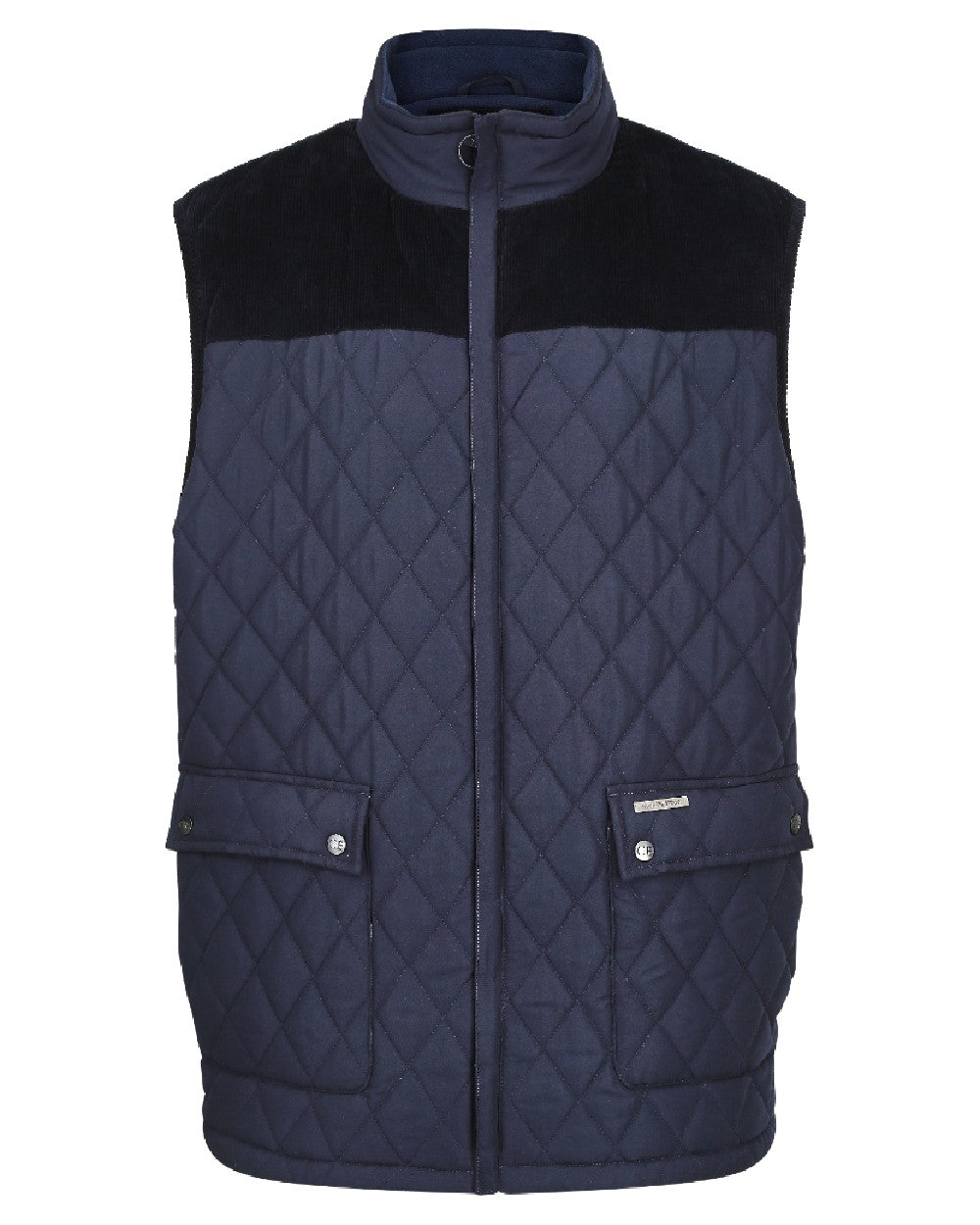 Navy coloured Champion Arundel Diamond Quilted Bodywarmer on white background 