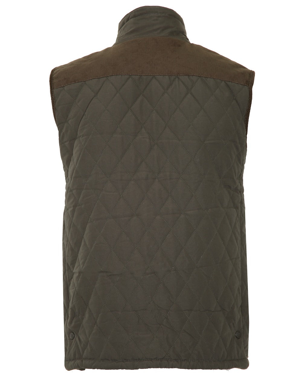 Olive coloured Champion Arundel Diamond Quilted Bodywarmer on white background 