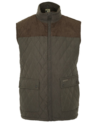 Olive coloured Champion Arundel Diamond Quilted Bodywarmer on white background 