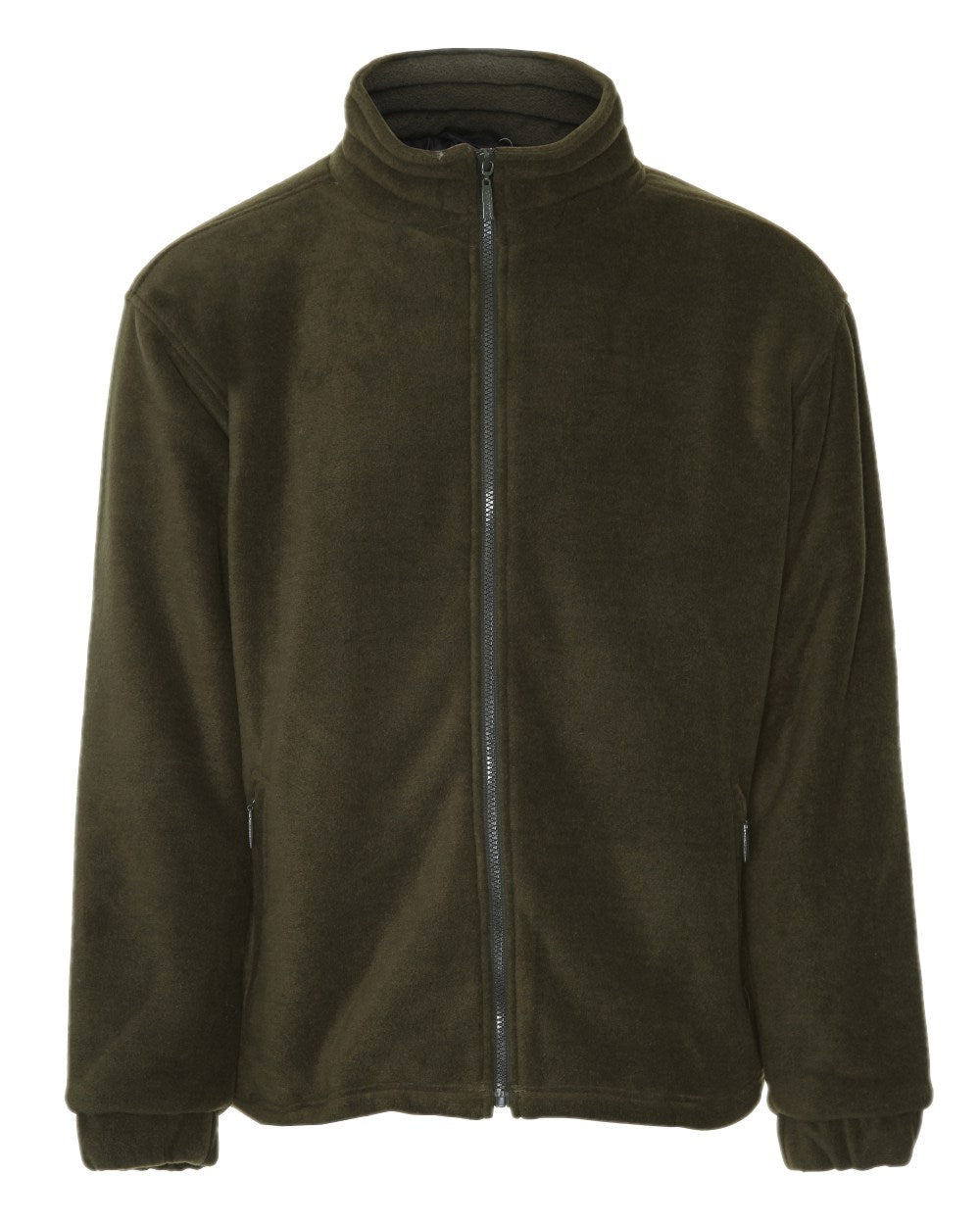 Olive coloured Champion Glen Fleece with Quilted Lining on white background 