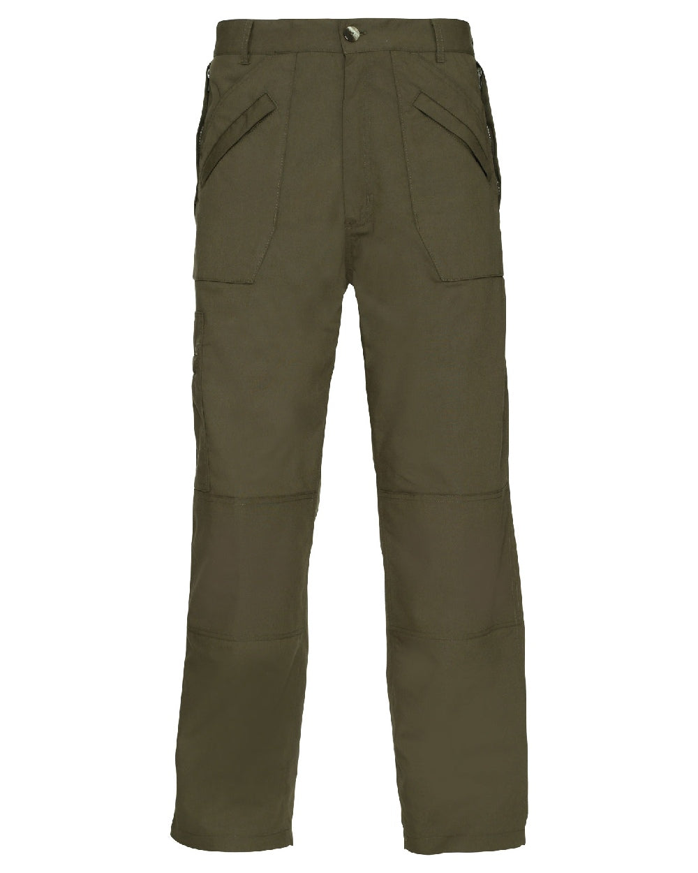 Olive coloured Champion Wenlock Multi Pocket Activity Trousers on white background 