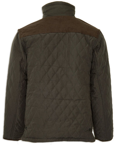 Champion Lewis Diamond Quilted Jacket in Olive #colour_olive