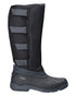 Black coloured Cotswold Mens Kemble Short Wellingtons on white background 