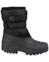 Black coloured Cotswold Mens Chase Zip Up Winter Boots on white background 