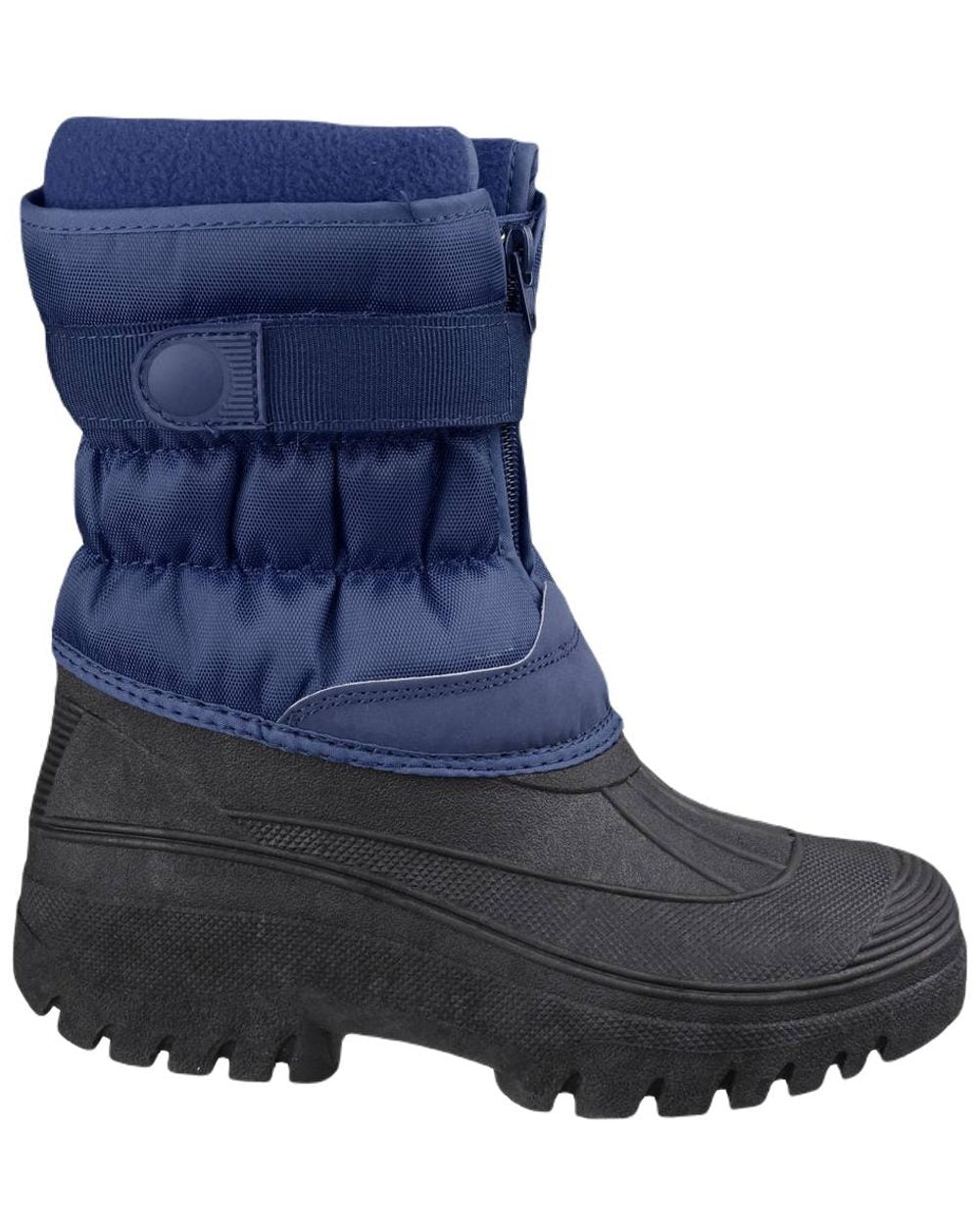 Navy coloured Cotswold Mens Chase Zip Up Winter Boots on white background 