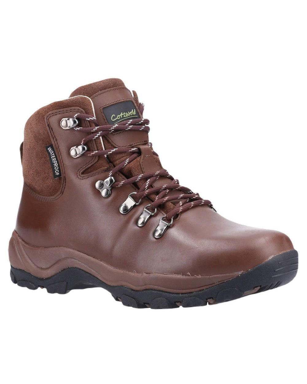 Brown coloured Cotswold Womens Barnwood Hiking Boots on white background 