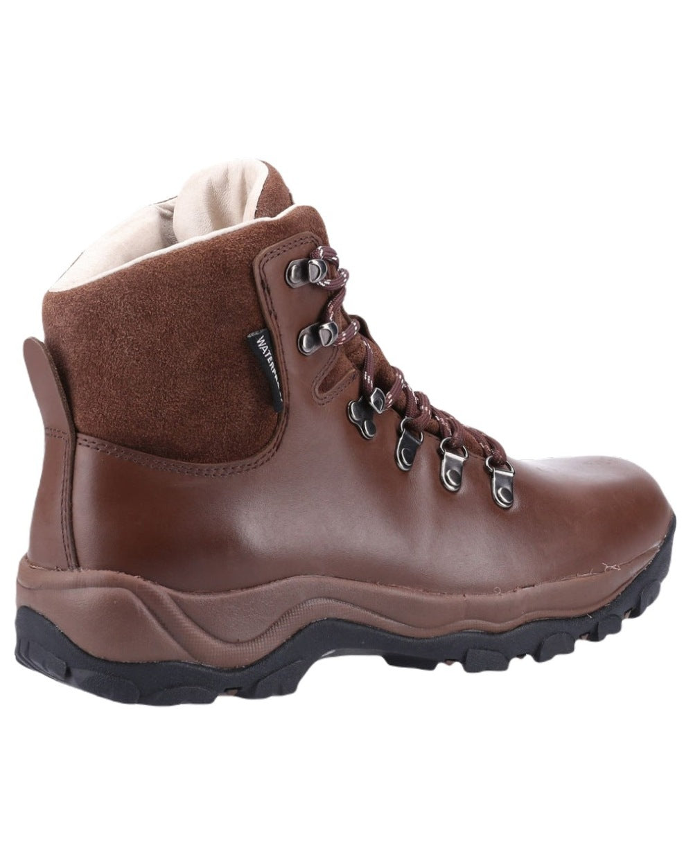 Brown coloured Cotswold Womens Barnwood Hiking Boots on white background 