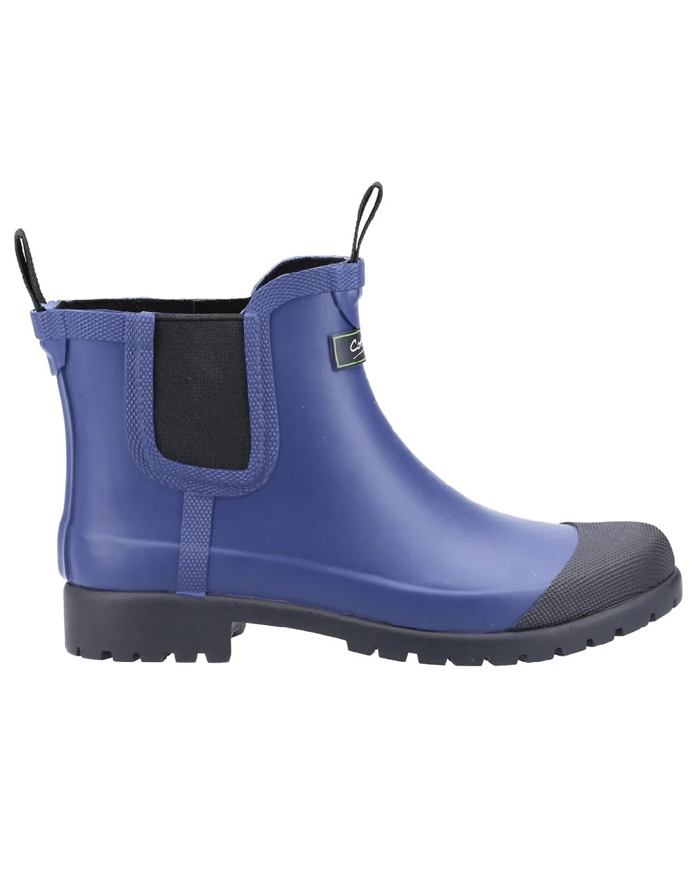 Navy coloured Cotswold Womens Blenheim Waterproof Ankle Boots on white background 