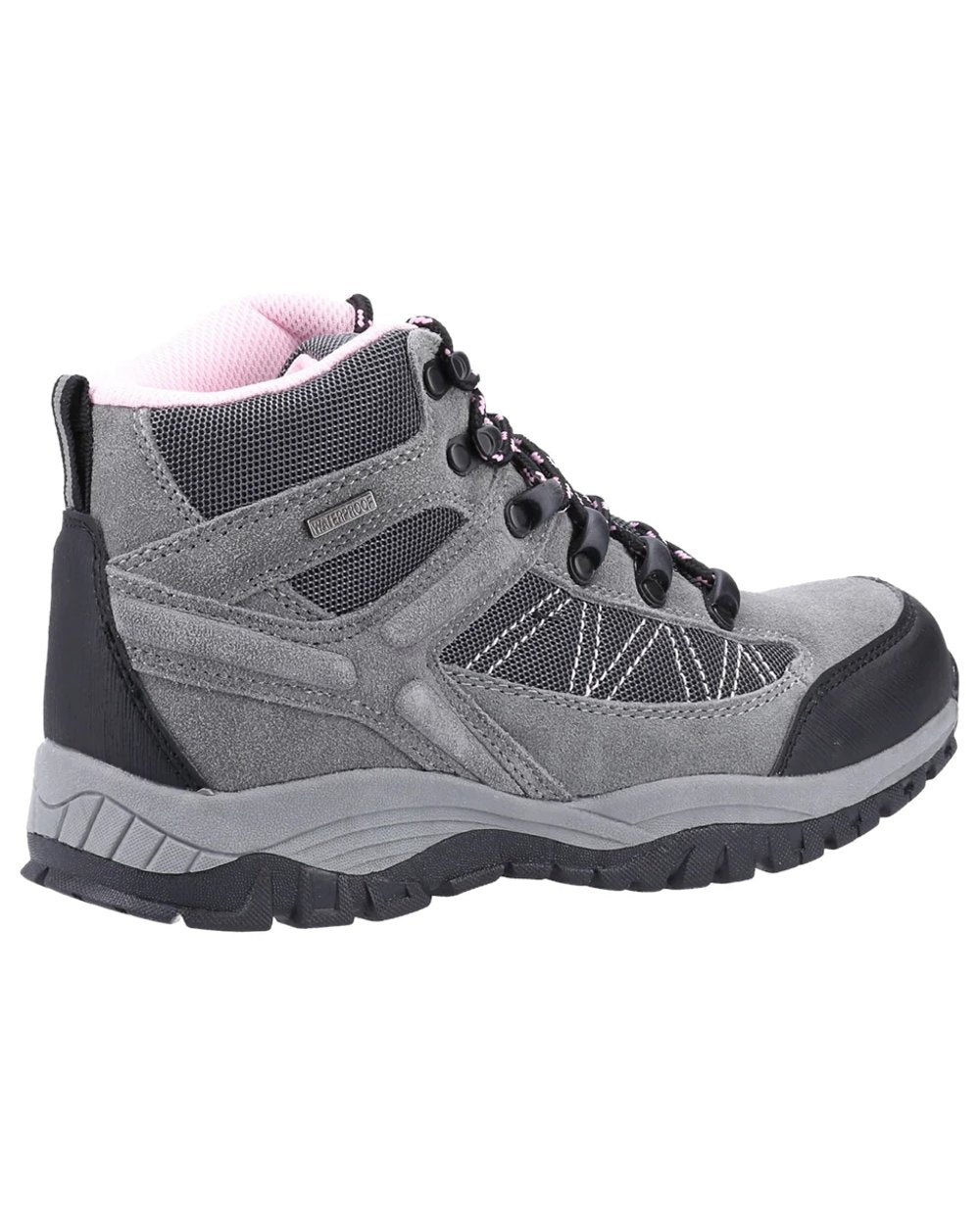 Grey coloured Cotswold Womens Maisemore Hiking Boots on white background 