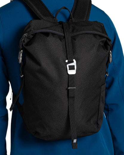 Black Coloured Craghoppers Expert 16L Kiwi Classic Rolltop Backpack on white background 