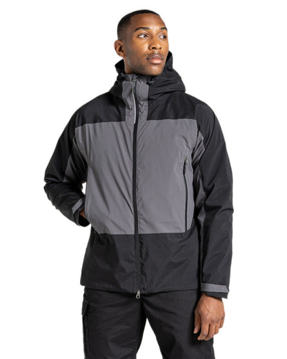 Carbon Grey Black Coloured Craghoppers Expert Active Jacket on white background 